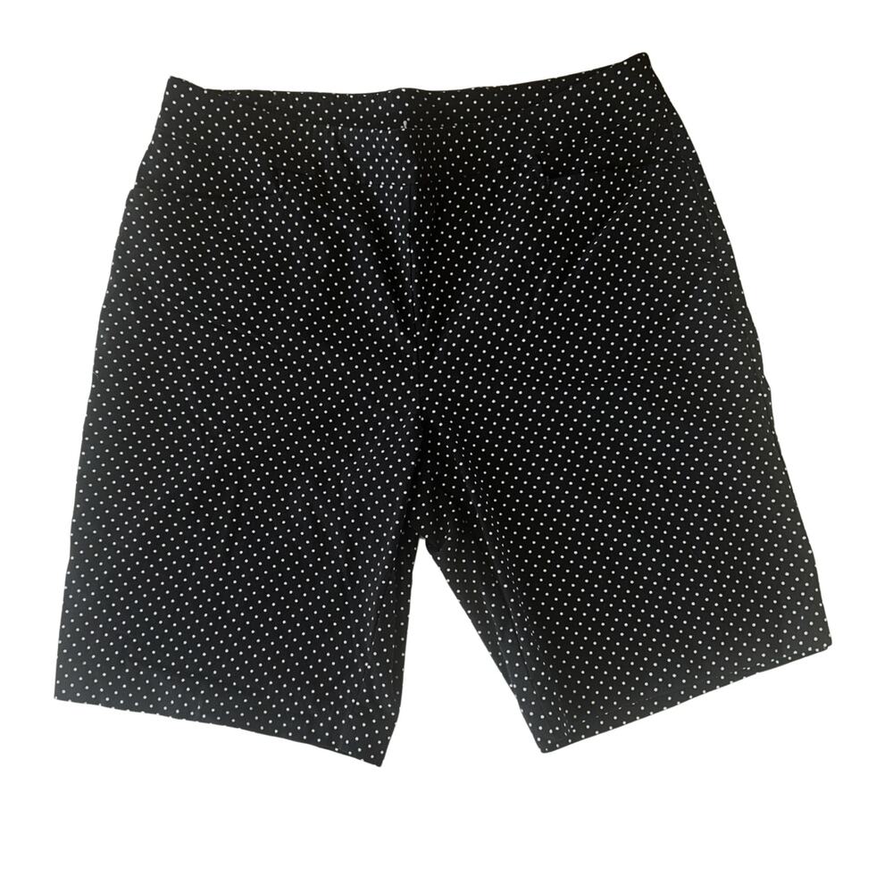 Black White Polka Dot Bermuda Shorts | French Girl Coastal Chic Pull-On L